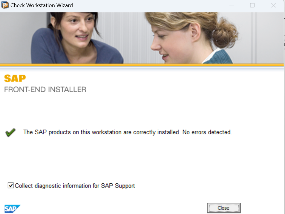 Screenshot showing that the installation is correctly installed