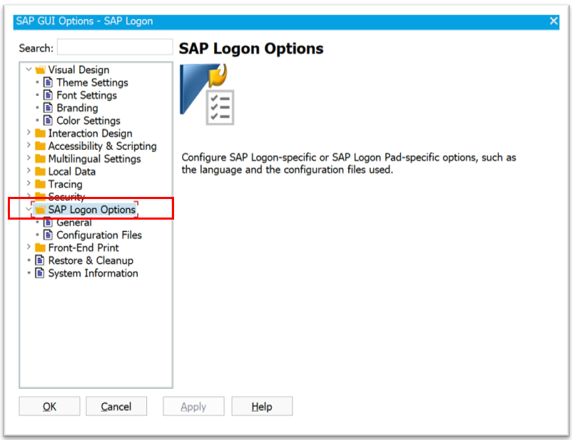 Image showing sap logon : click on SAP logon options