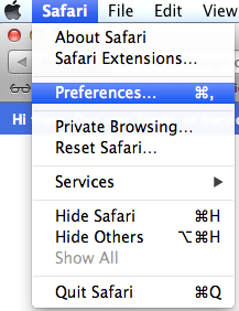 Safari Preferences