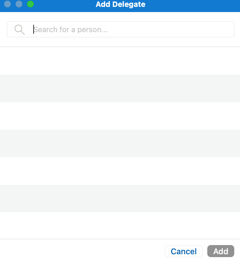 Add delegate window
